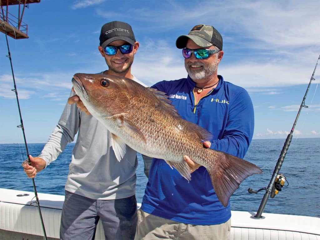 Gray snapper caught on a rig