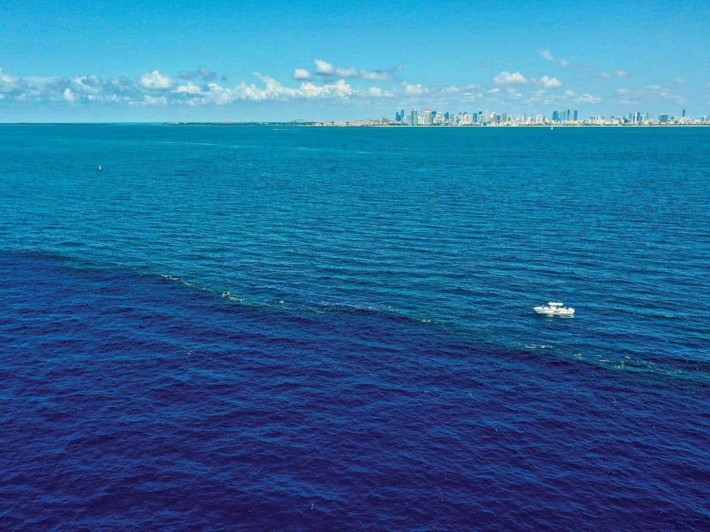 Fishing boat targeting nearshore break