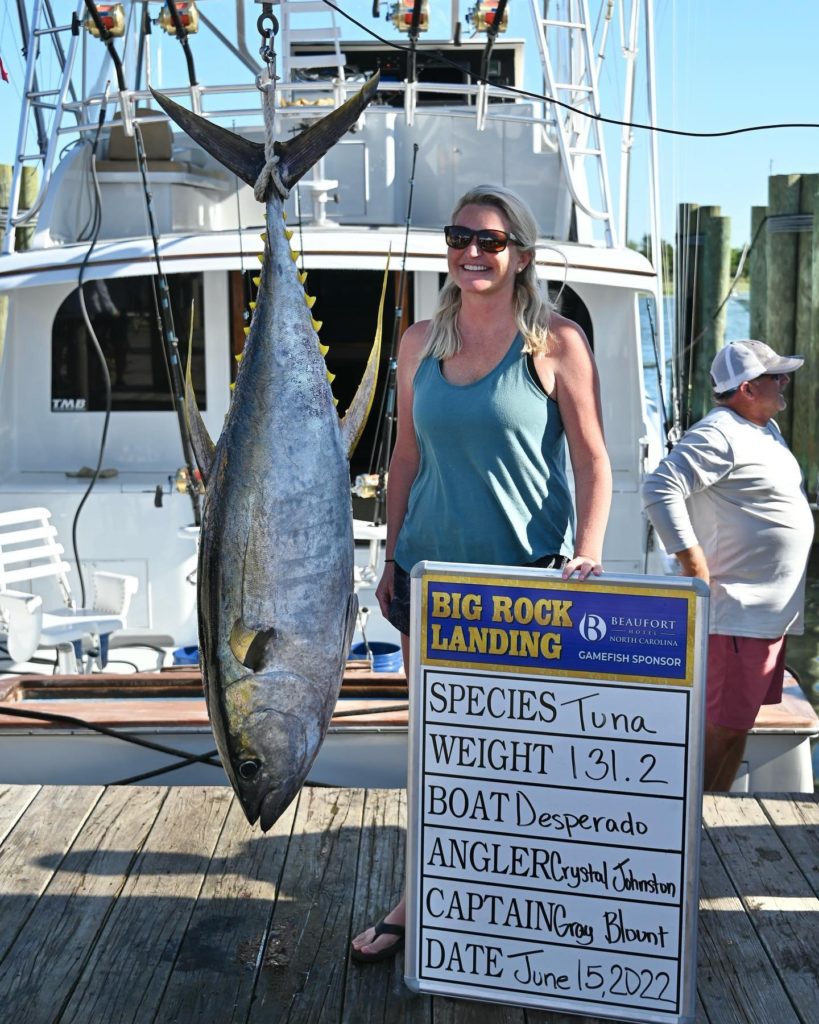 104.7-pound wahoo caught by the crew of the “Speculator’s”