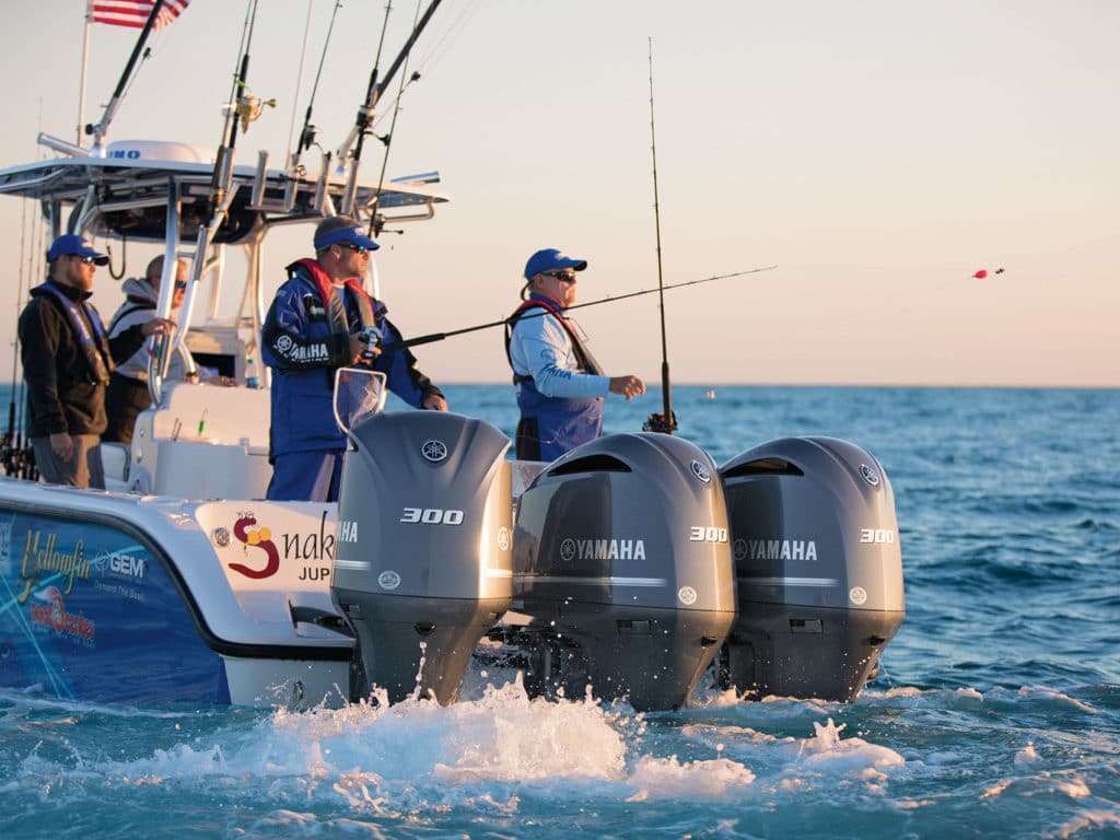 Boat using Yamaha FishPoint technology