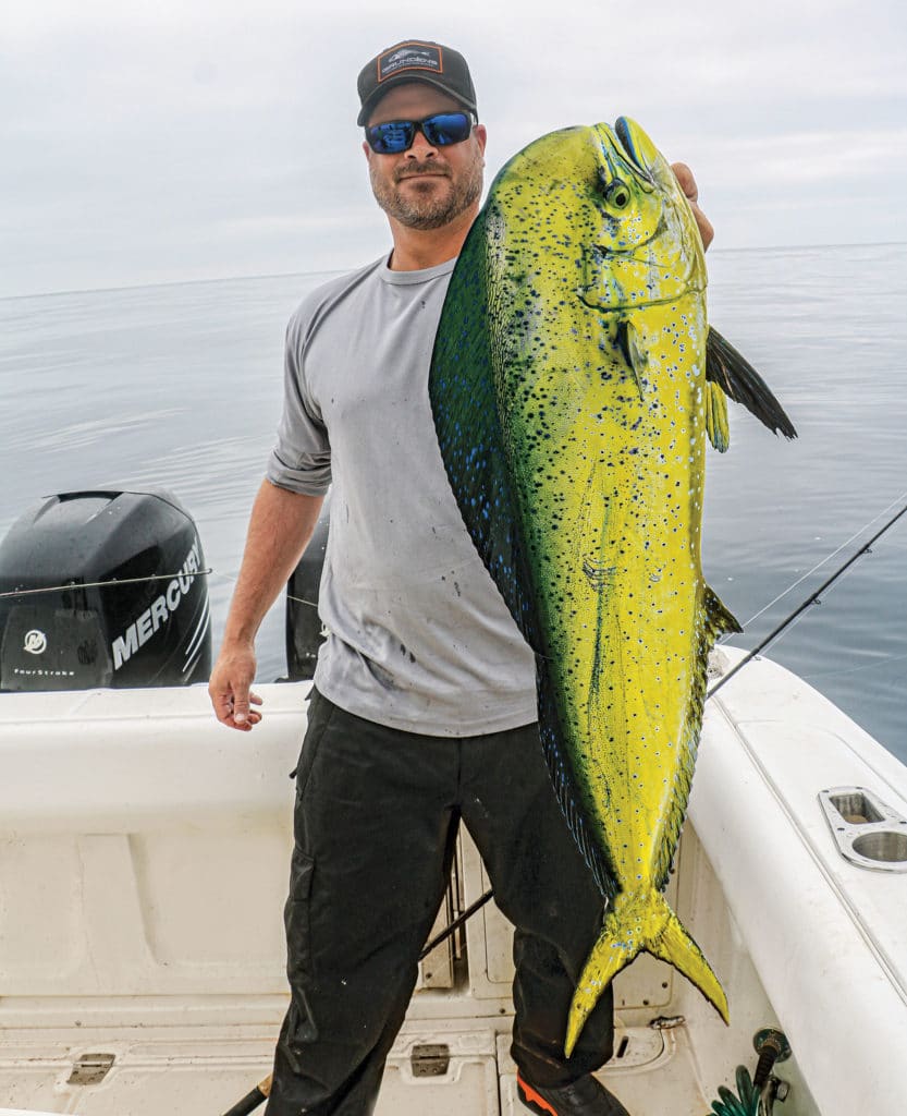 Mahi caught using a snap jig