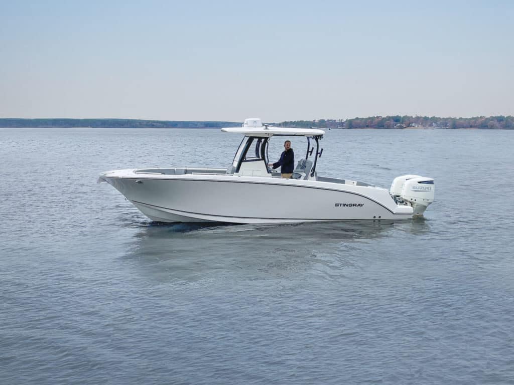 Stingray 273CC near shore