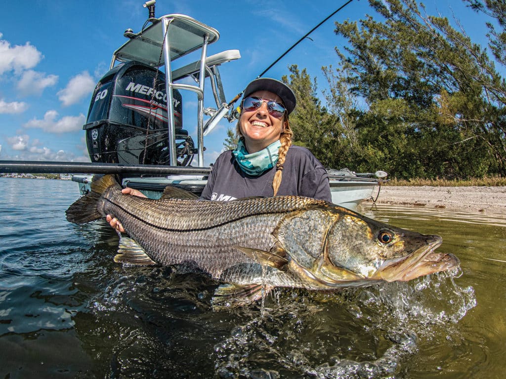 Big snook caught in the winter