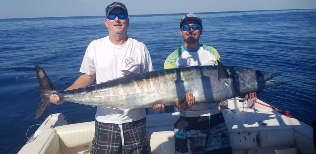 101 pound wahoo on boat