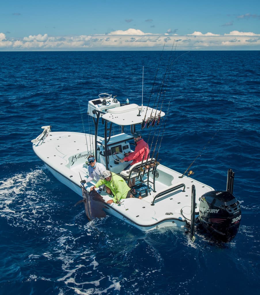 yellowfin center console