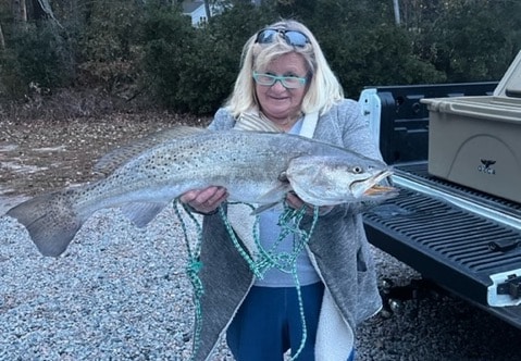 Cathy Jones with record speckled trout