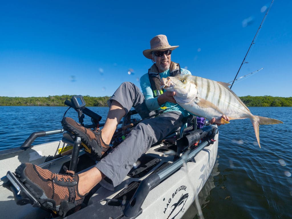 kayak fishing ocean trevally