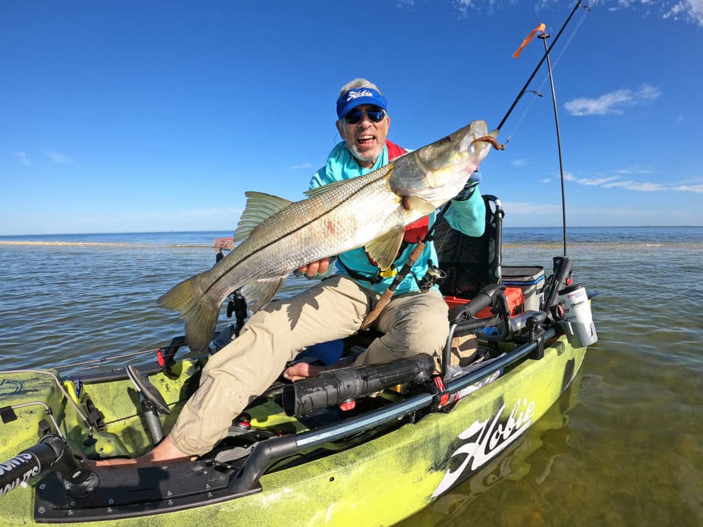 kayak fishing for snook