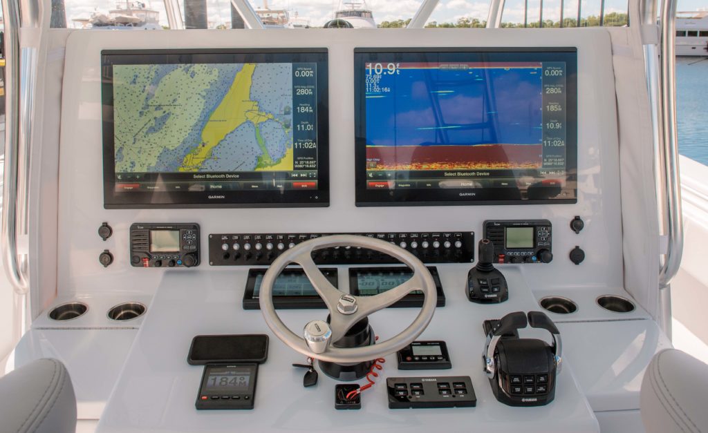 chartplotter and fishfinder