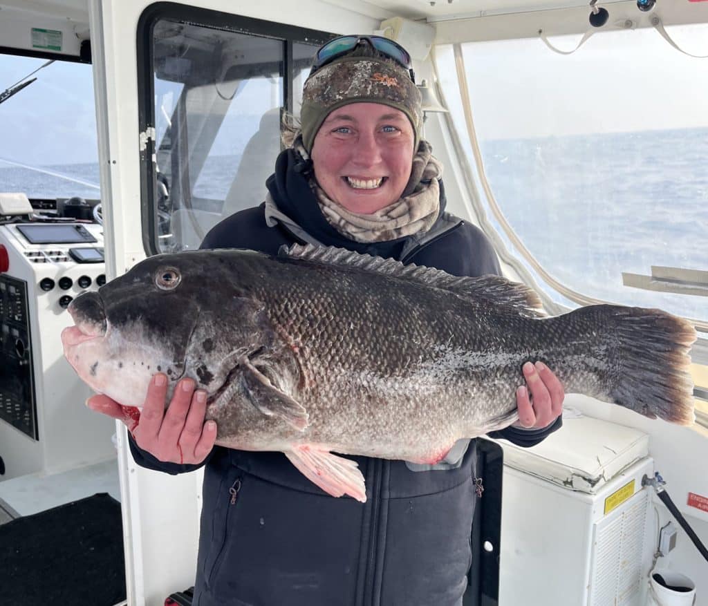 Jennifer Zuppe with record blackfish