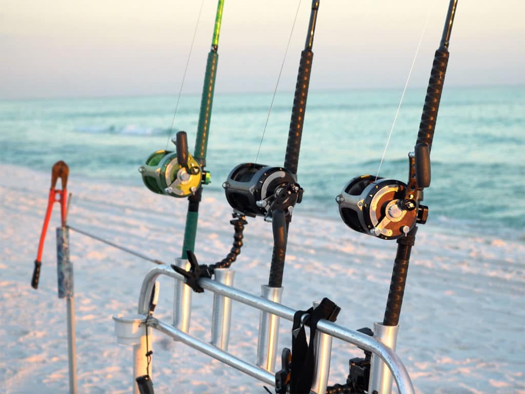 shark fishing rack