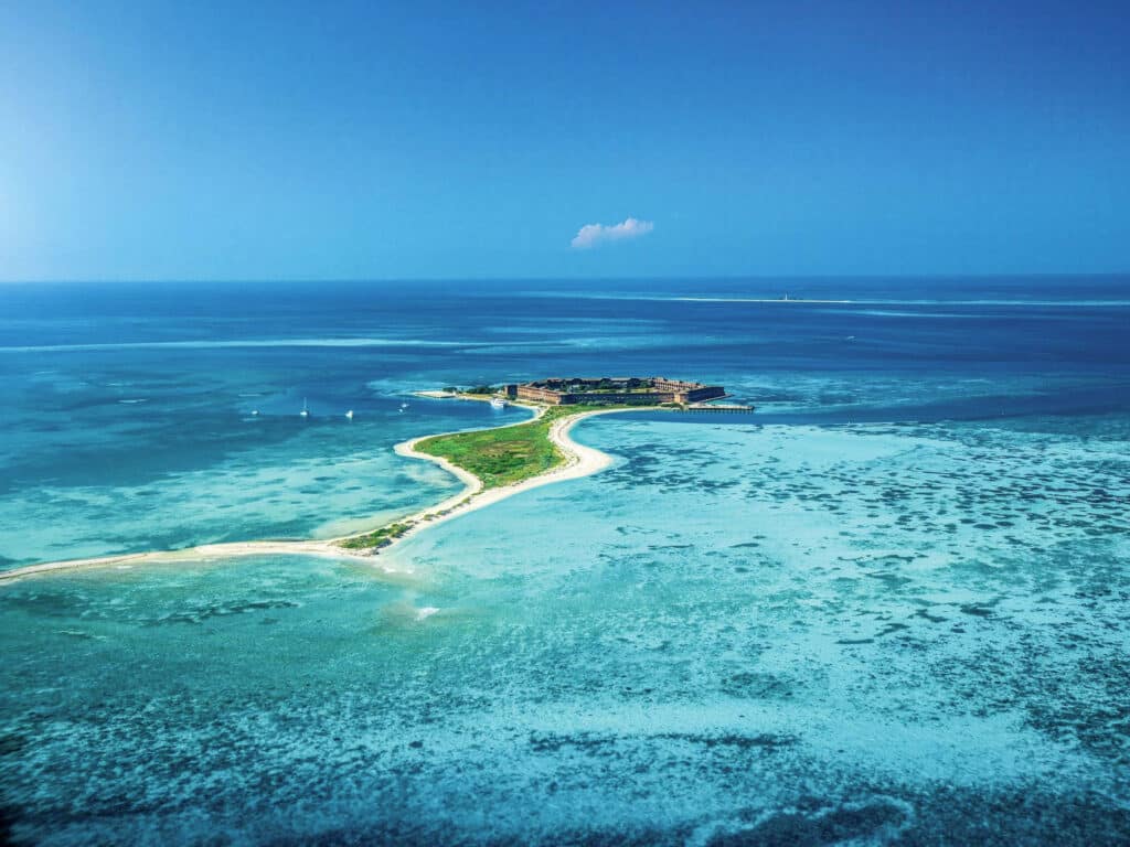 Dry Tortugas from overhead