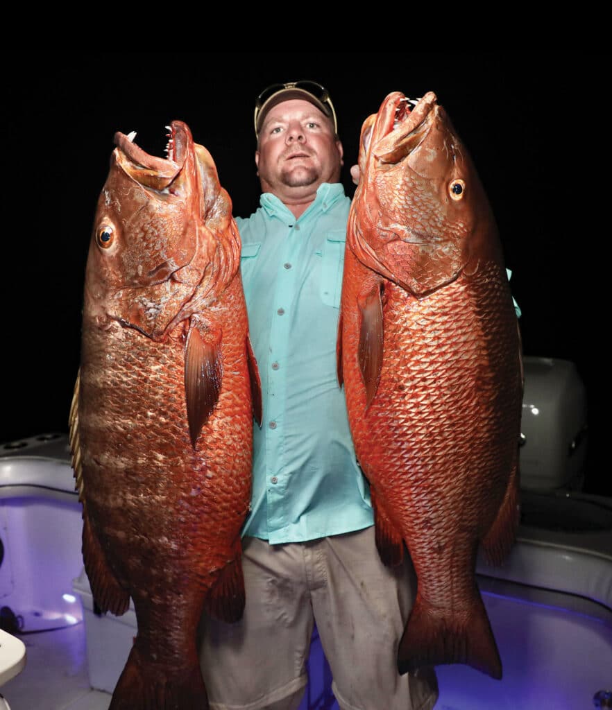 Two large cubera snapper