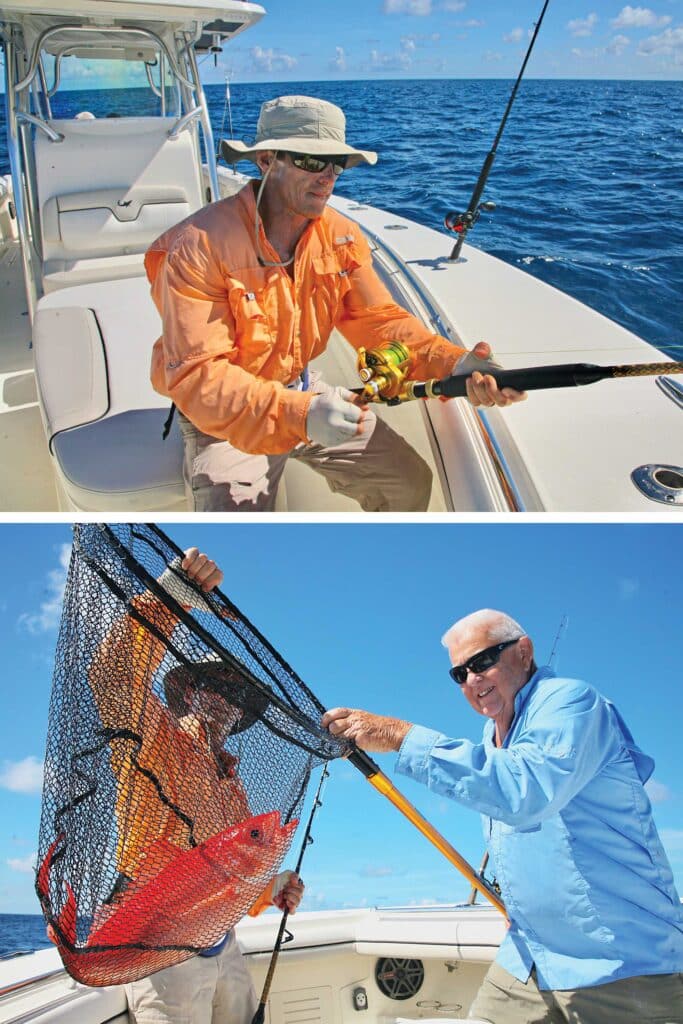 Catching a queen snapper