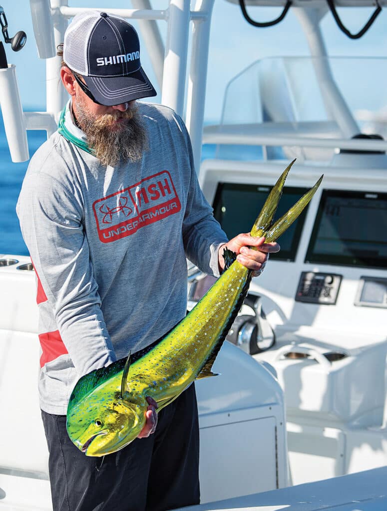 Mahi on the boat