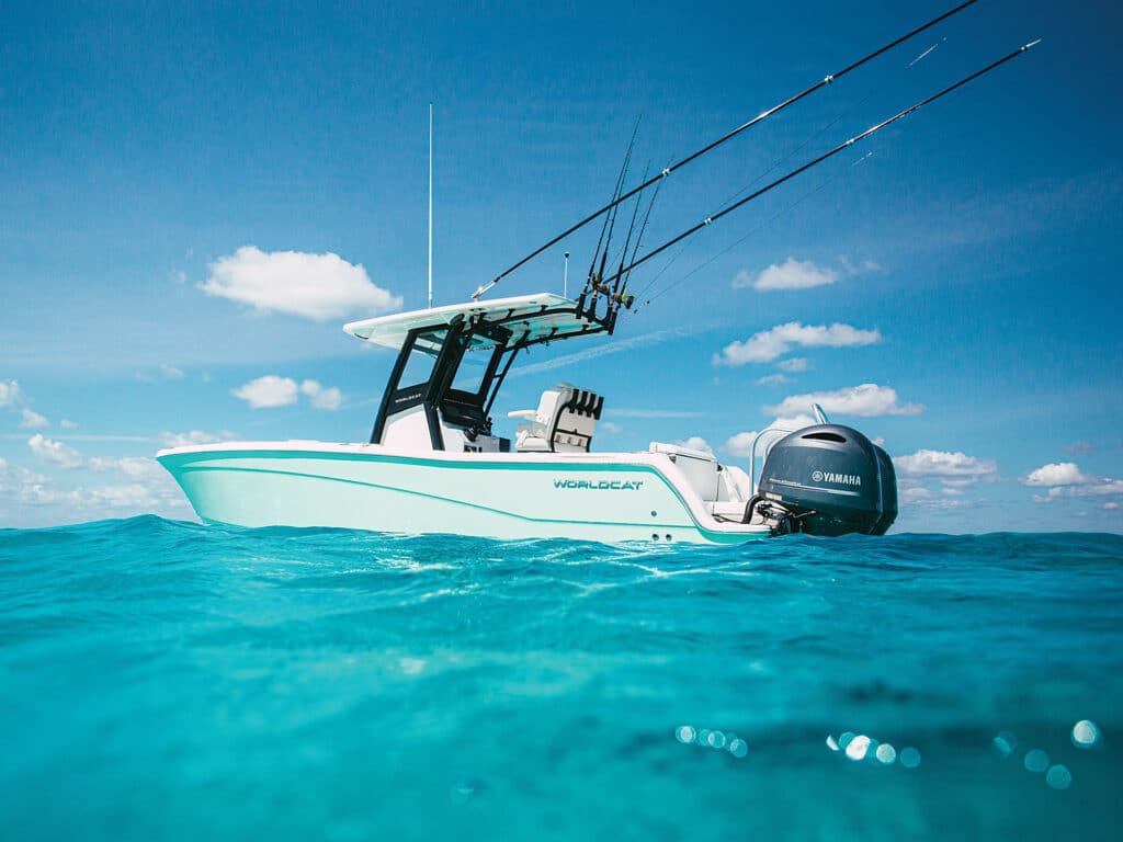 World Cat 260CC-X on the ocean