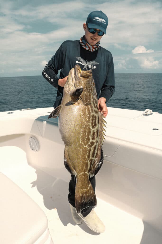 Black grouper caught on a wreck