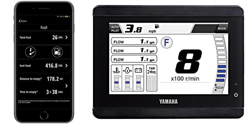 Yamaha engine display