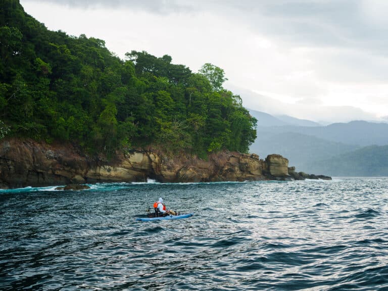 The rocky coast of Panama