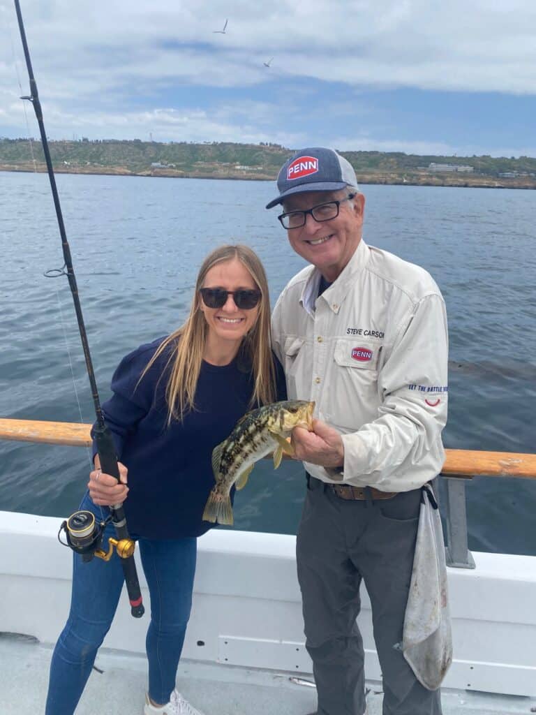 anglers with sand bass