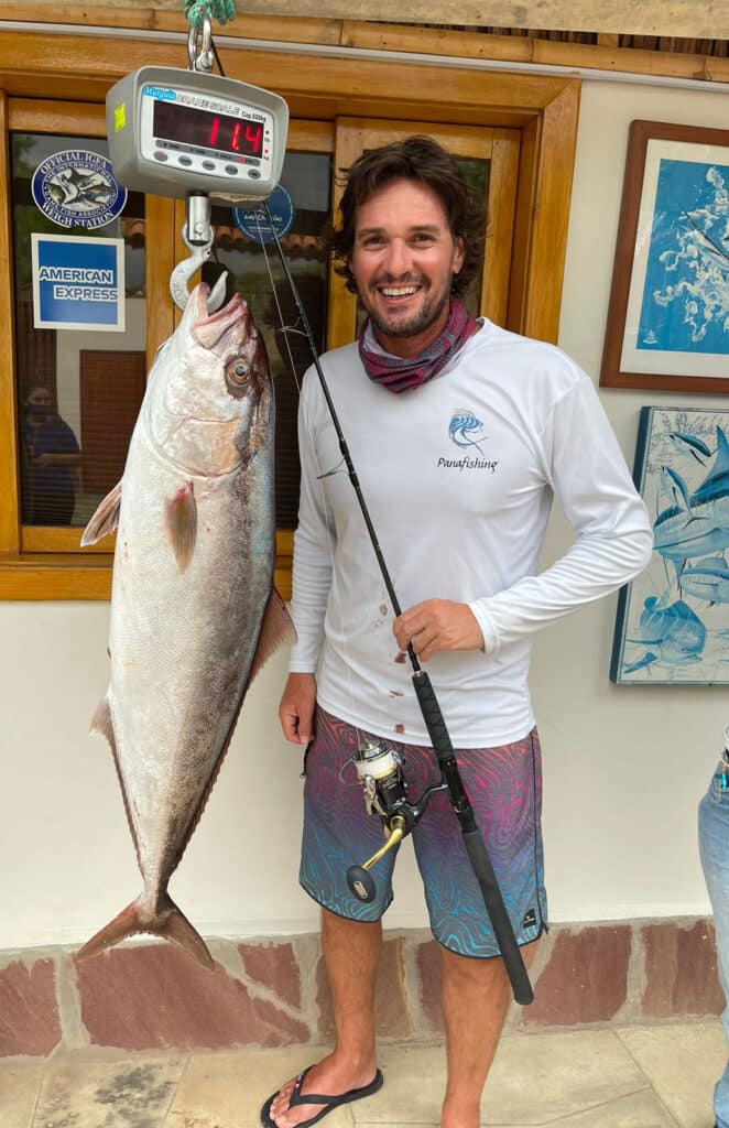 Angler with record amberjack