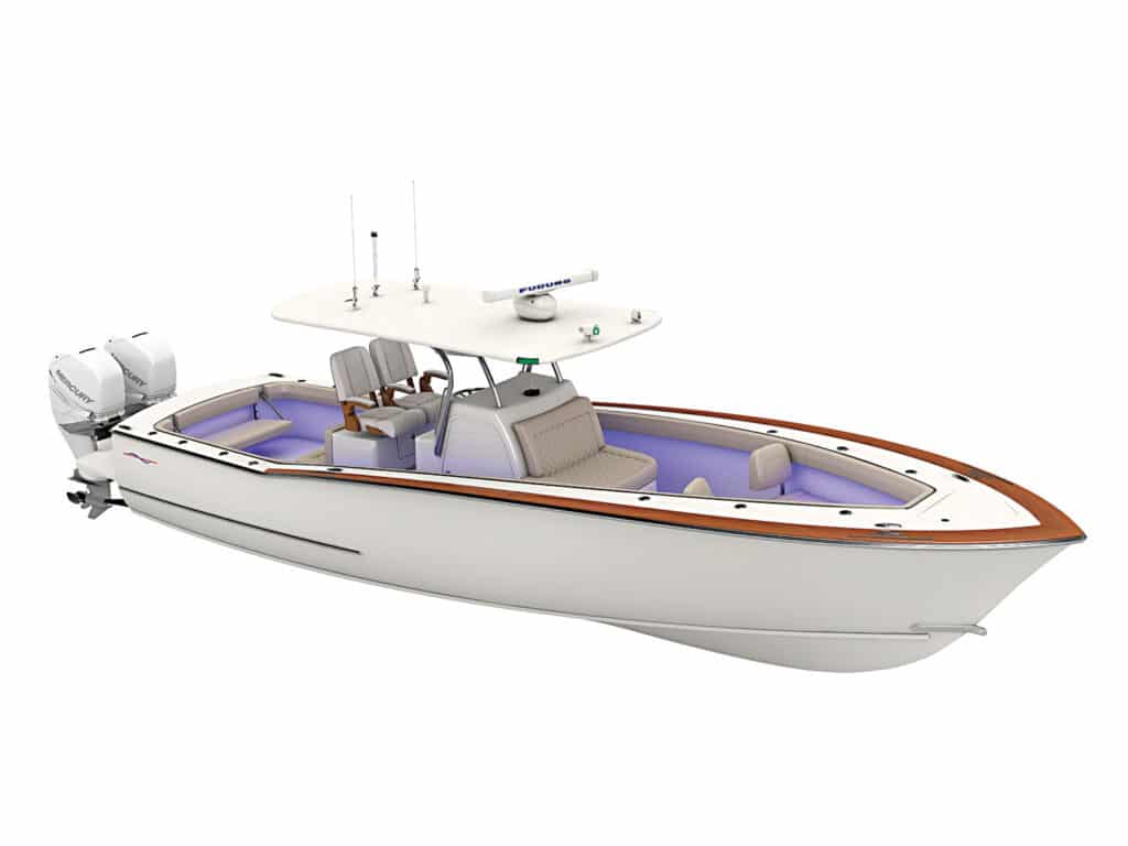 Highground Boatworks 32CC rendering