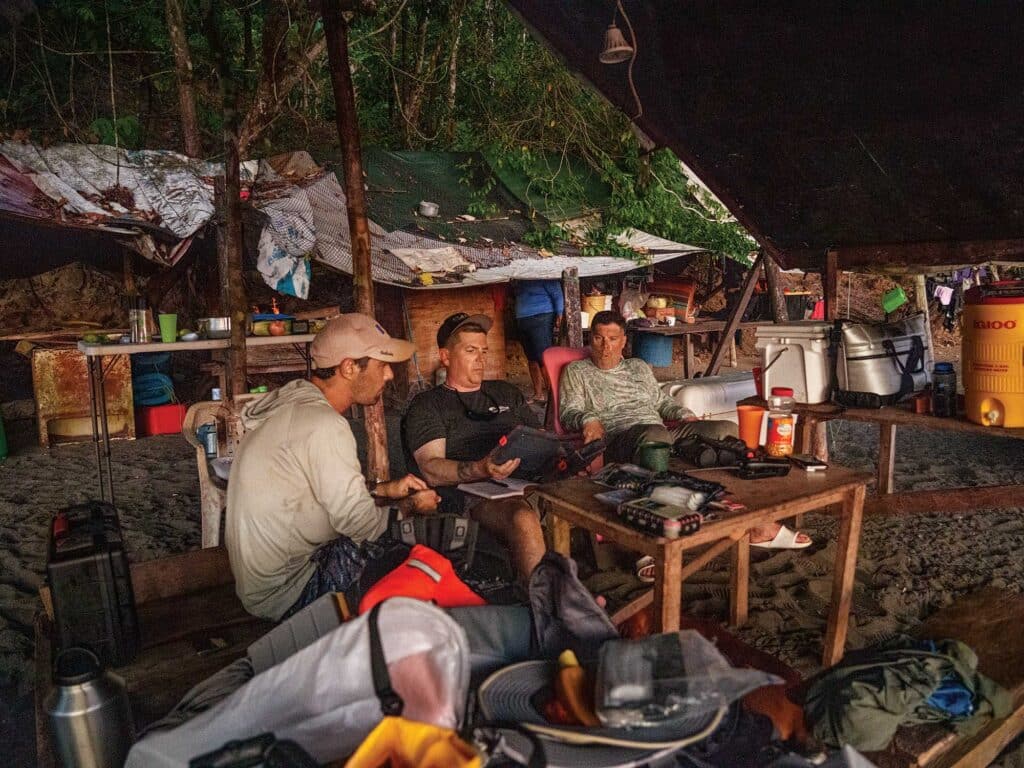 Planning the next day's fishing