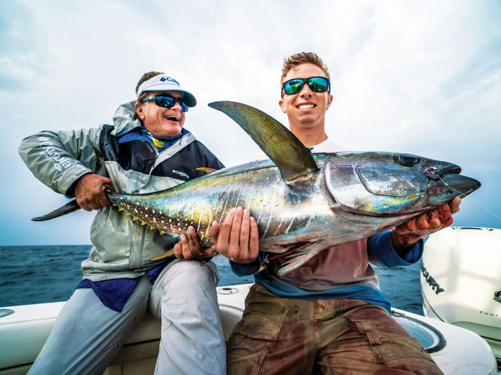 Yellowfin caught after chumming