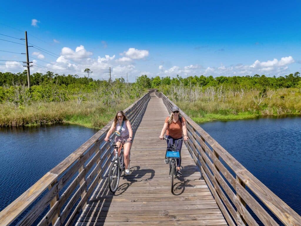 Riding bikes in Gulf Shores