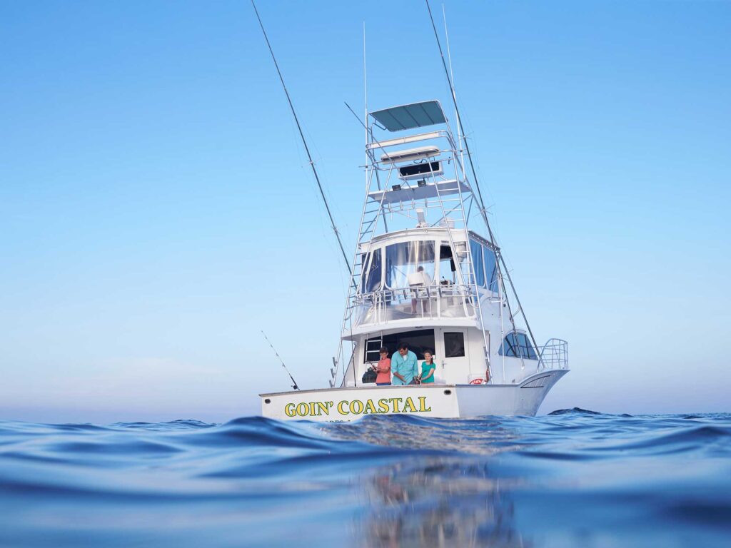 Sport fishing boat offshore