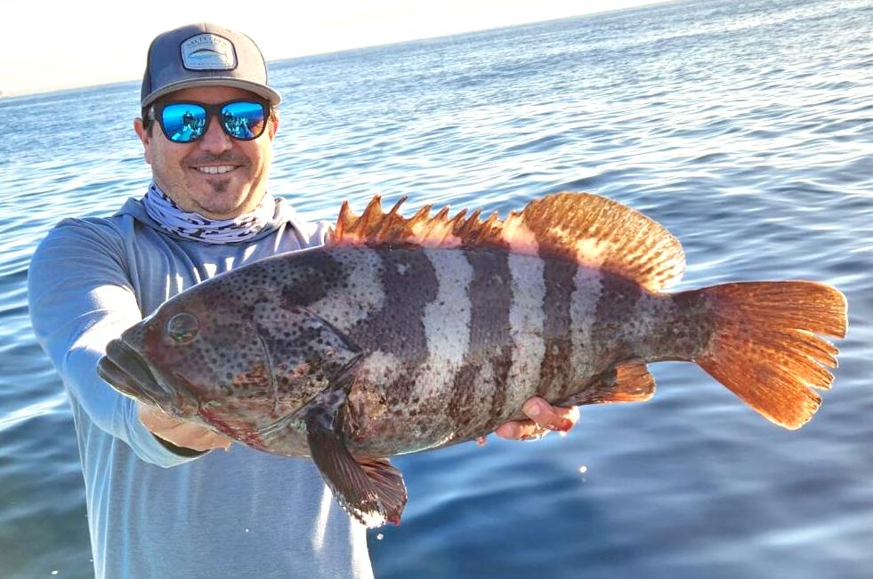 Aaron Culaciati with a spotted cabrilla