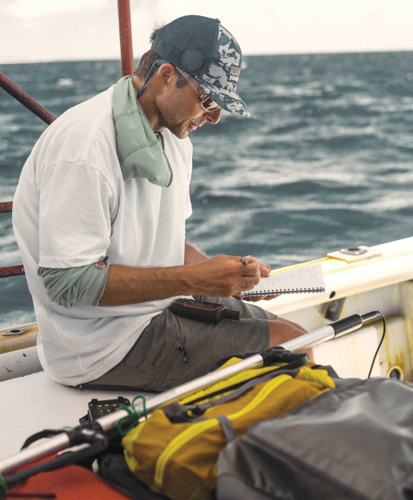 Andy Danylchuk recording data