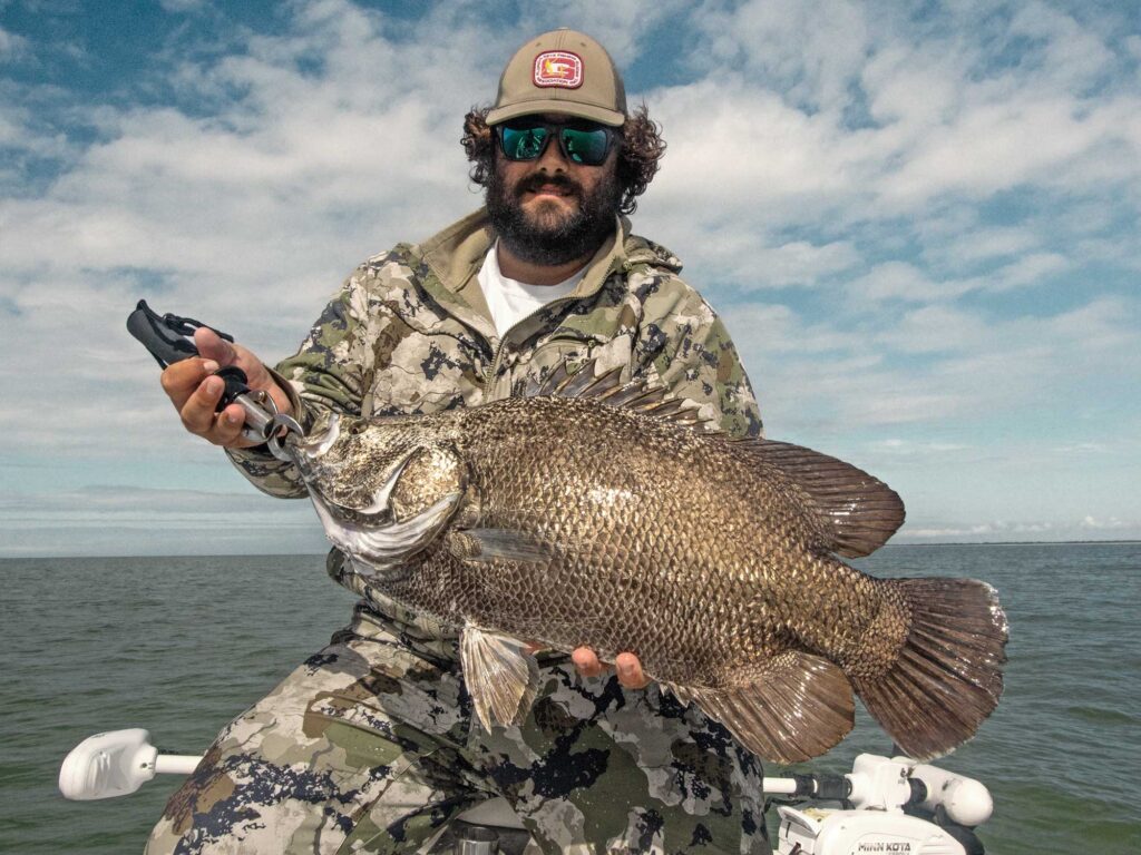 Large tripletail caught in the Everglades