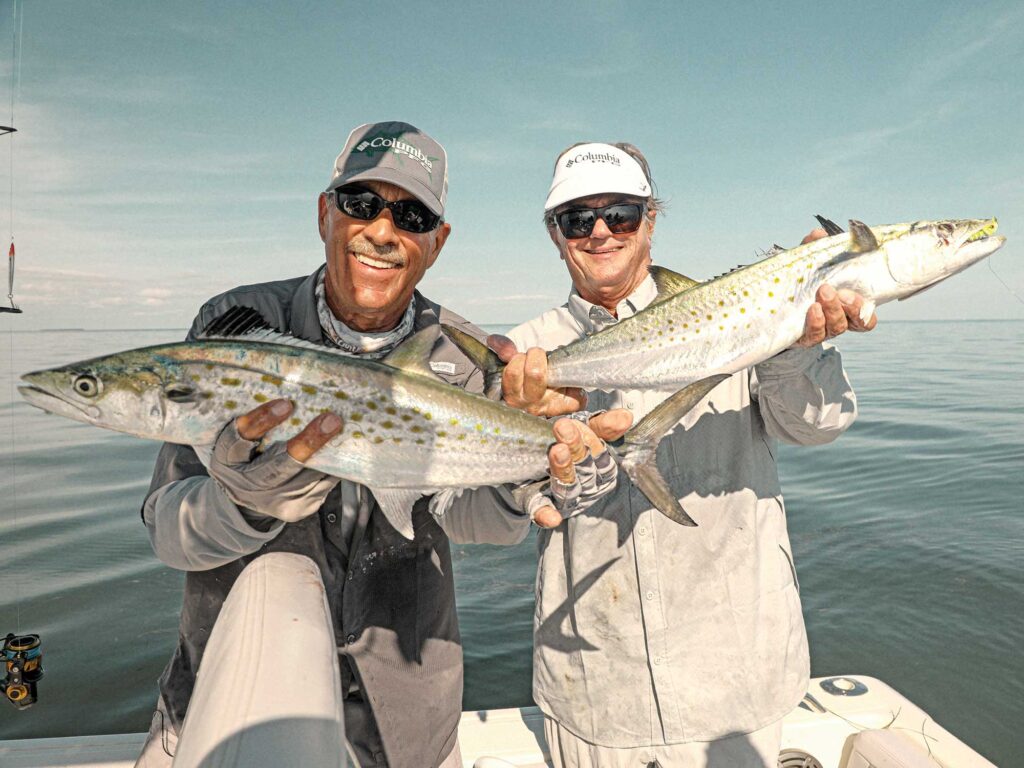 Two Spanish mackerel on the boat