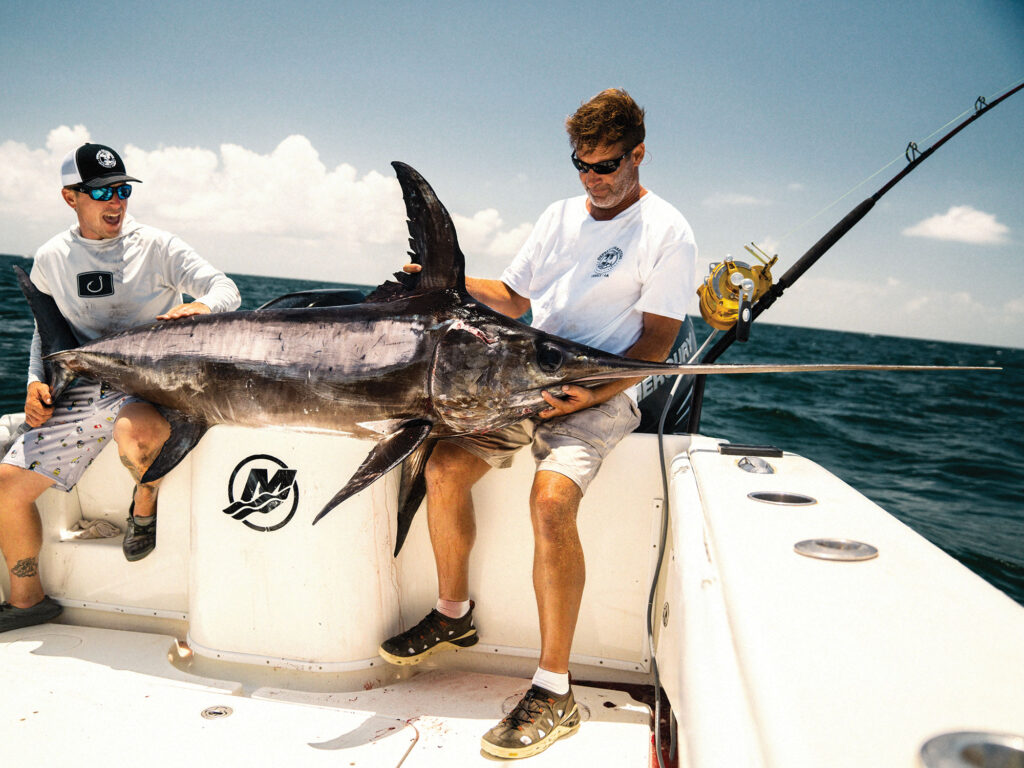 Large swordfish caught in the Gulf