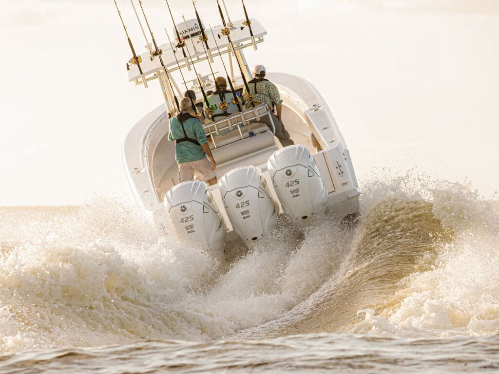 Boat running Yamaha outboards