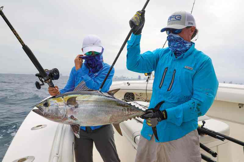Nice tuna caught using a longer leader