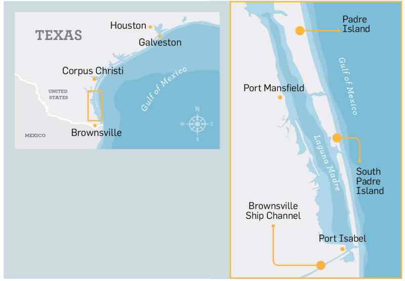 Laguna Madre map
