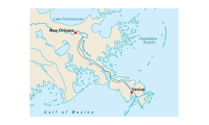 Southeastern Louisiana map
