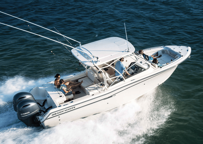 The retooled Grady-White Freedom 275 is a dual-console model incorporates a new layout, which expands the helm and increases cockpit and storage space, and improves seating.