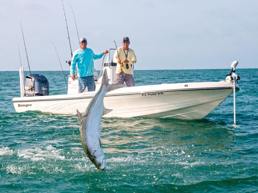 When the annual migration gets underway, tarpon are most preoccupied with reproductive urges, but they still eat baits presented in a natural manner.