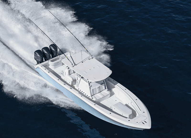 Quick specs. LOA: 39'2"  Beam: 11'0" Fuel Capacity: 550 gal.  Max HP: 1,400