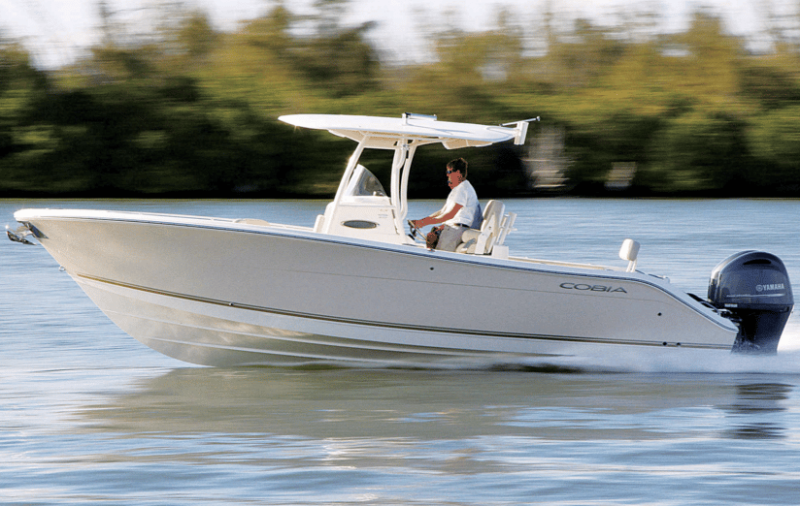 Quick specs. LOA: 27'7"  Beam: 9'8"  Fuel Capacity: 189 gal.  Max HP: 500