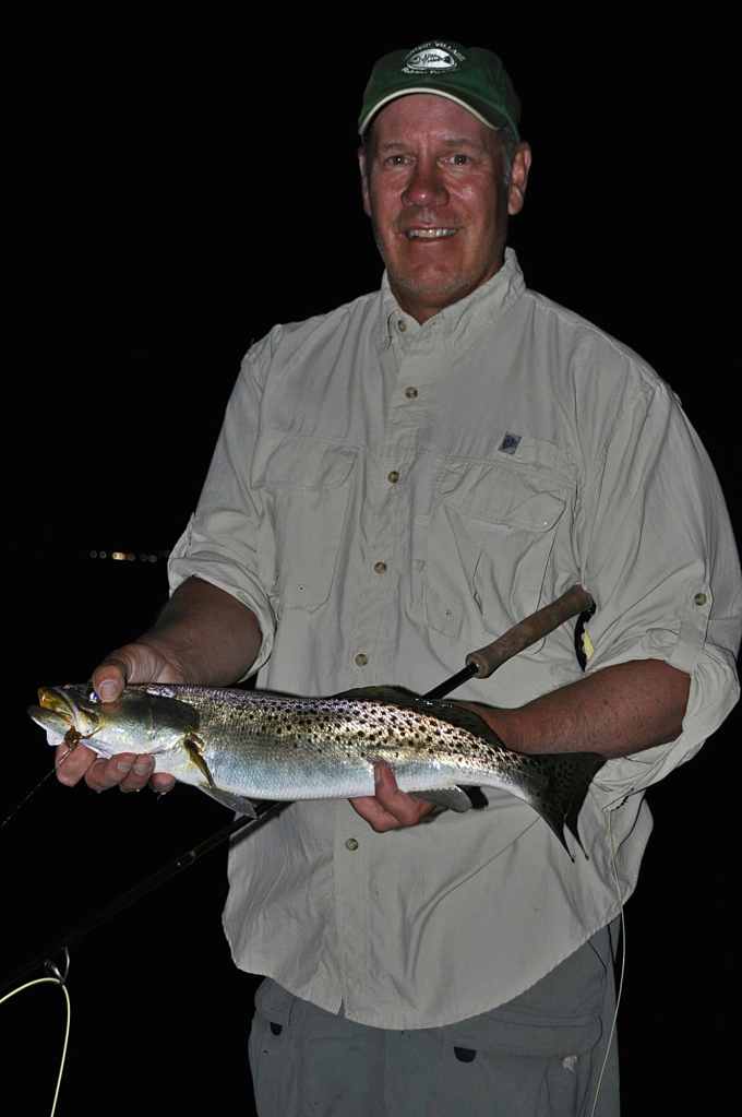 fly-fishing for speckled trout