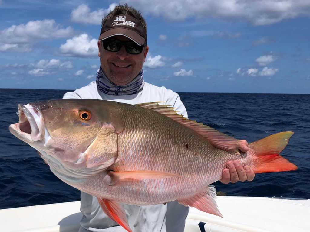 Snapper caught on a reef