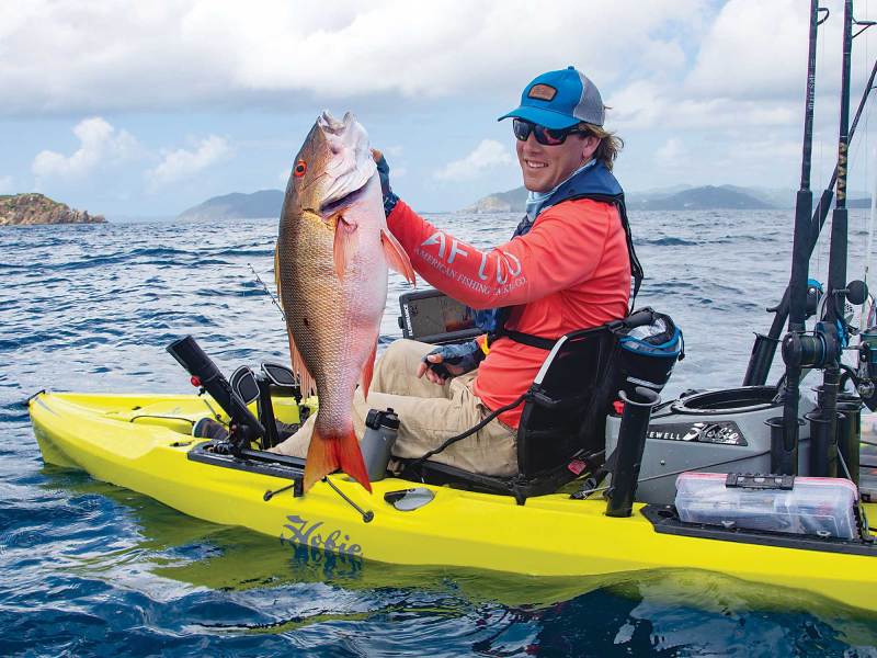 SWS0422-AG-Snapper-Species-1 Kayak angler catching snapper