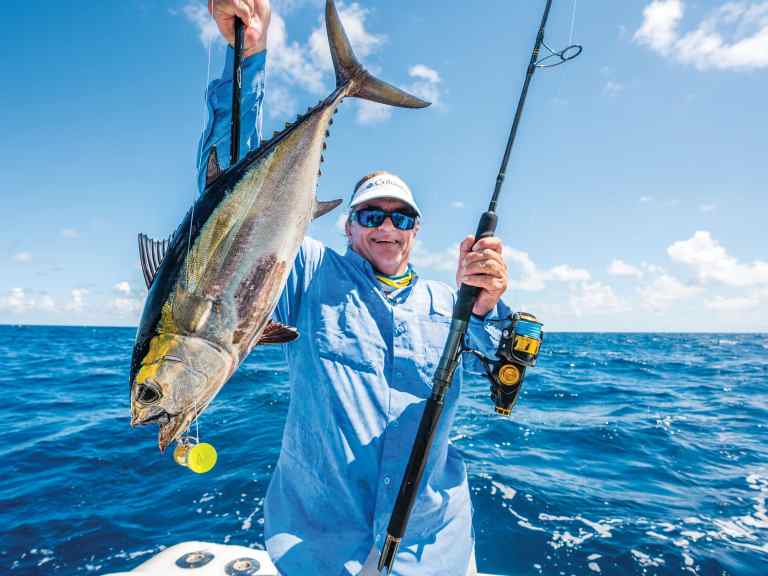 Tuna caught on a pitch bait