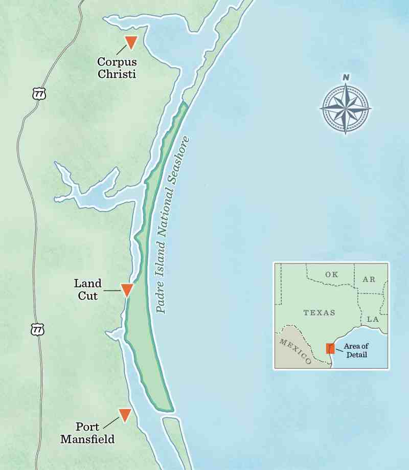 Map of Texas redfish fishing