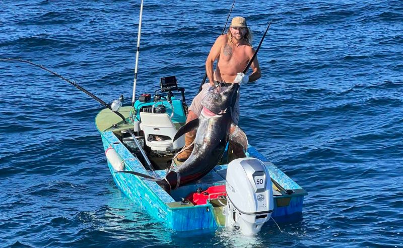 175 pound sword on 14 foot boat