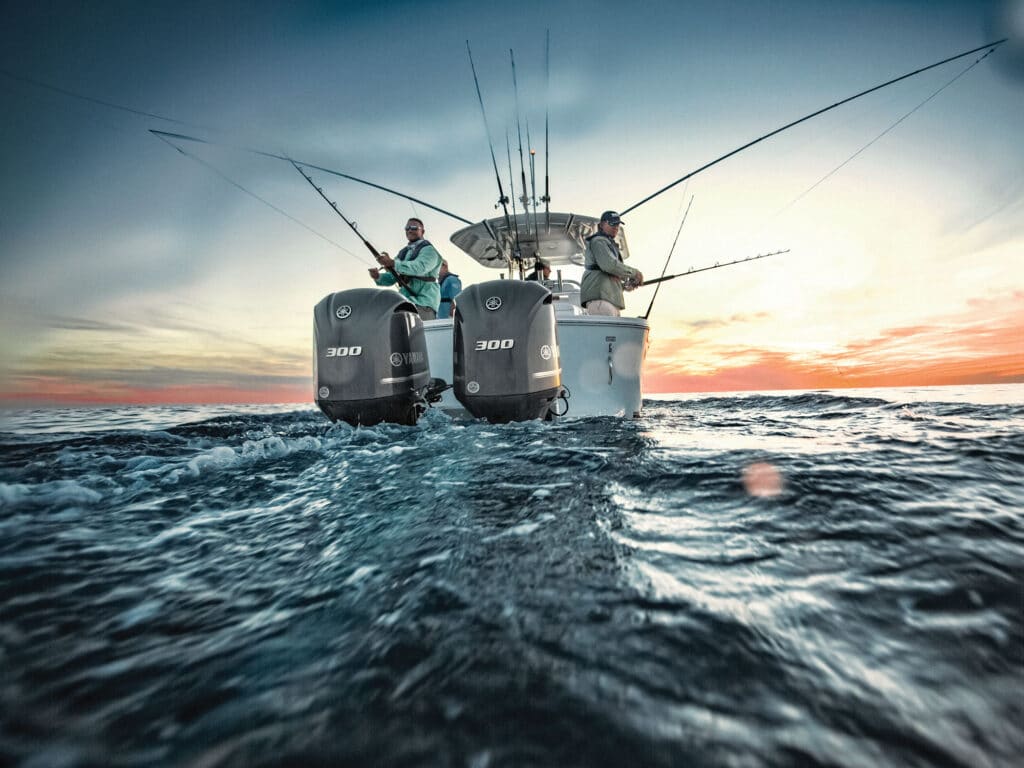 Anglers fishing offshore
